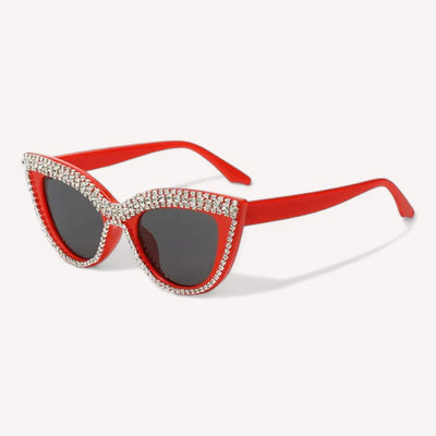 Lunettes de Soleil Femme Oeil de Chat Strass