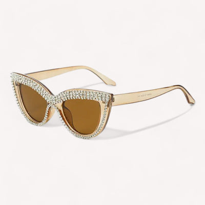 Lunettes de Soleil Femme Oeil de Chat Strass