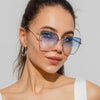 Lunettes de Soleil Femme Surdimensionnées Oeil de Chat