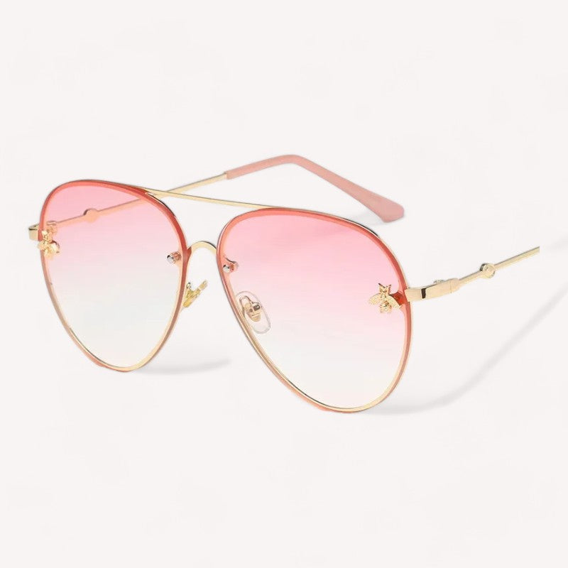 Lunettes de Soleil Aviateur Motif Abeille