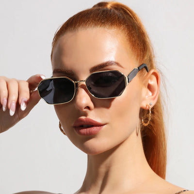 Lunettes de Soleil Femme Métal Doré