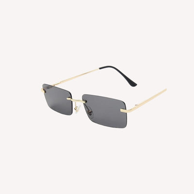 Lunettes de Soleil Femme Rectangulaires sans Monture