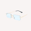 Lunettes de Soleil Femme Rectangulaires sans Monture